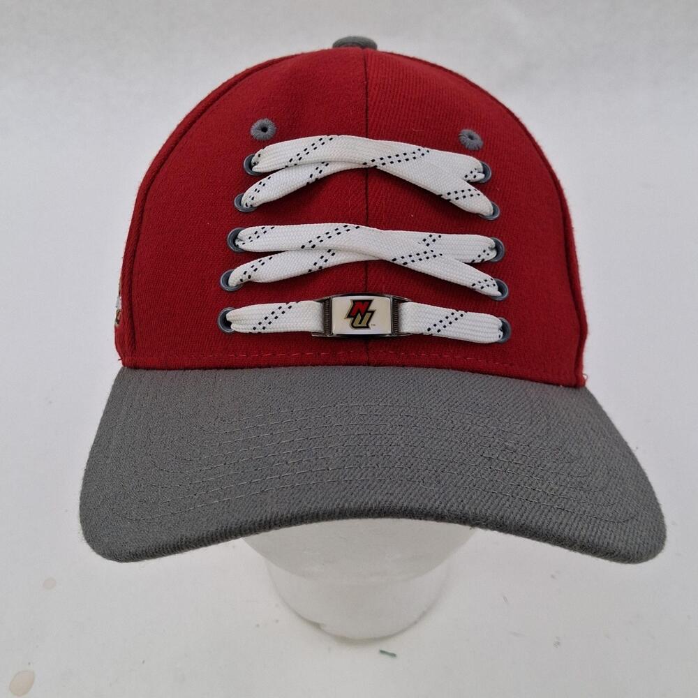 Norwich Navigators Hat Cap Fitted Mens Small Red Gray MILB Baseball Zephyr Lacer